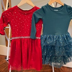 Cat & Jack size 5 holiday dresses